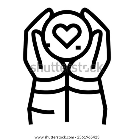 Cup of cocoa in hands line black icon. Sign for web page, mobile app, button, logo. Vector isolated button. Editable stroke.