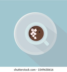 cup of cocoa with marshmallows