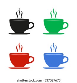 Cup of cofee - color vector icon
