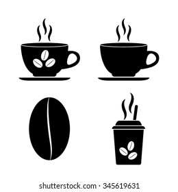 Cup Of Cofee - Vector Icon, Set