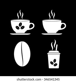 Cup of cofee - vector icon, set