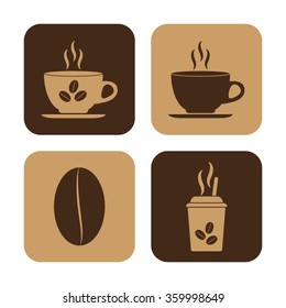 Cup Of Cofee  - Vector Icon; Set