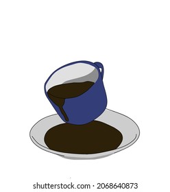 a cup of coffe icon vector template