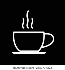 Cup of coffe illustration vector graphic outline icon
