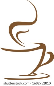 A cup of coffe print, digital, vector image