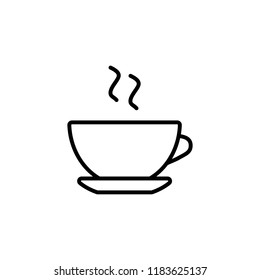 cup of coffe tea line icon outline