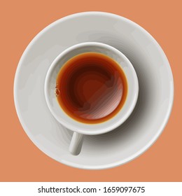 cup of coffe or tea on the table