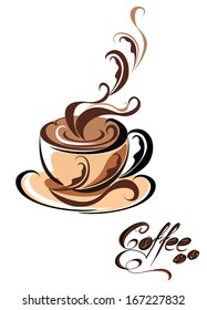 Cup of coffee. 