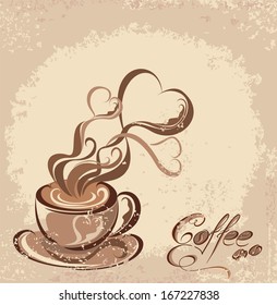 Cup of coffee. 