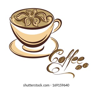 Cup of coffee. 