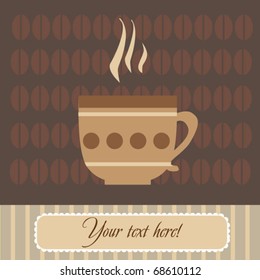 Cup of coffee with abstract background