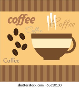 Cup of coffee with abstract background
