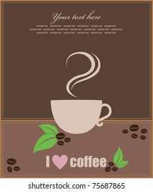 cup of coffee. abstract background. vector illustration