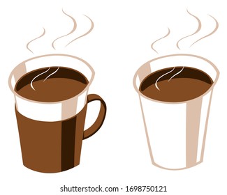 Cup of coffee against white background