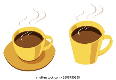 Cup of coffee against white background