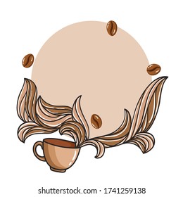 cup of coffee background vector