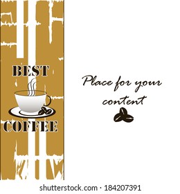 Cup of coffee background/vector illustration