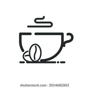 Copa con icono de judía de café