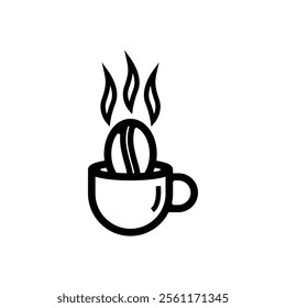 cup and coffee bean logo, suitable for your needs