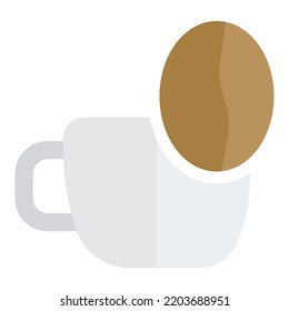 Cup with coffee bean symbol