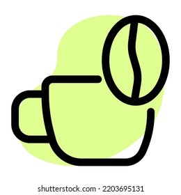 Taza con símbolo de judía de café
