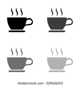 cup of coffee  - black vector icon