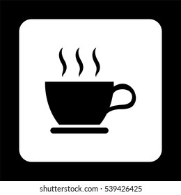 cup of coffee  - black vector icon