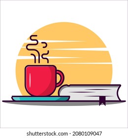Kaffeebecher mit Büchern
