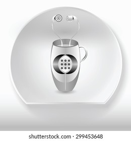Cup for coffee break or childish menu