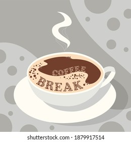 Taza de café con membrete para romper el café