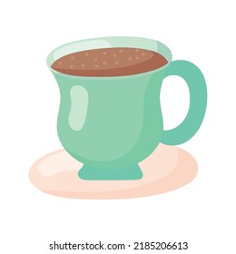 cup of coffee breakfast cartoon icon