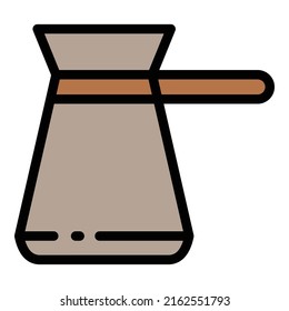 Cup coffee brew icon outline vector. Barista drink. Machine drip
