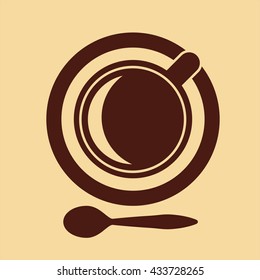 cup of coffee brown icon 