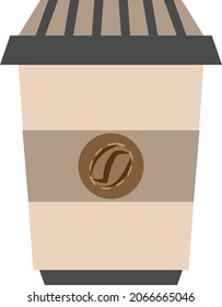 Cup of coffee in brown tones (EPS 10)