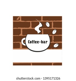 A cup of coffee in the cafe or coffee-shop