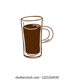 Cup of coffee cafe icon vector