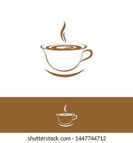 A cup of coffee for cafe logo design vector
