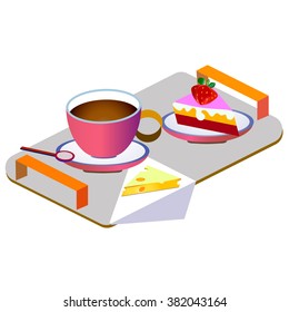 cup of coffee with cake
