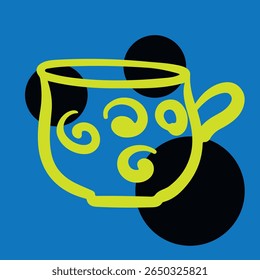 Cup Coffee Cappuccino Line art	
