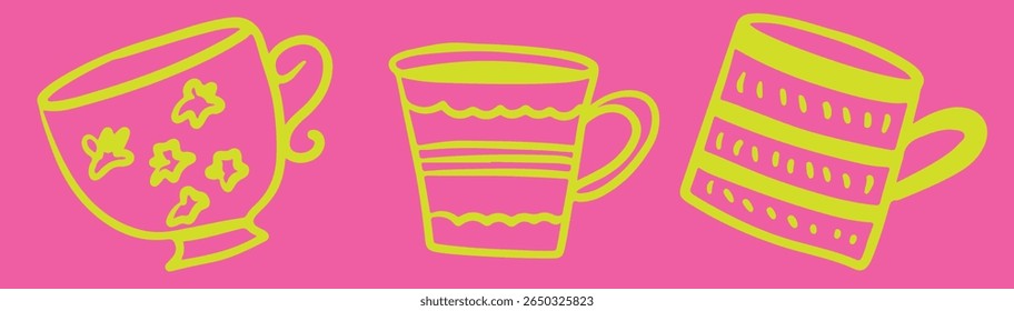 Cup Coffee Cappuccino Line art	
