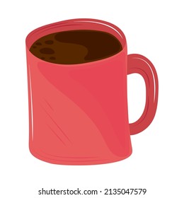 cup of coffee cartoon icon isolated