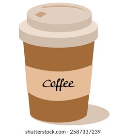 A cup of coffee cartoon vector illustration