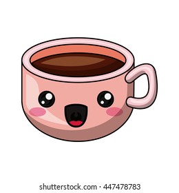 cup coffee character isolated icon design
