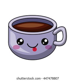 cup coffee character isolated icon design