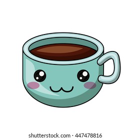 cup coffee character isolated icon design