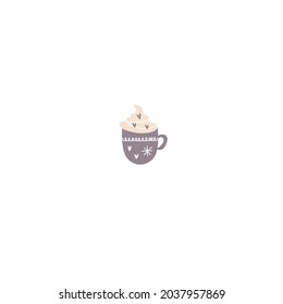 Cup of coffee or cocoa hand drawn vector illustration	