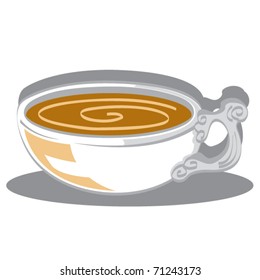 Cup of coffee, cocoa or tea.