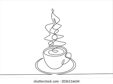 Copa de café. Línea continua