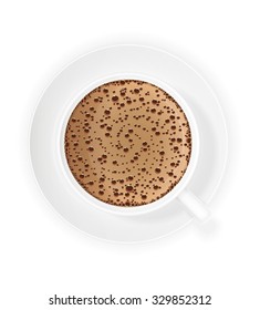 cup of coffee crema vector illustration isolated on white background