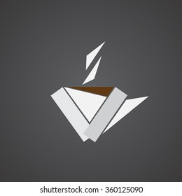 A Cup of coffee in a cubism style.
